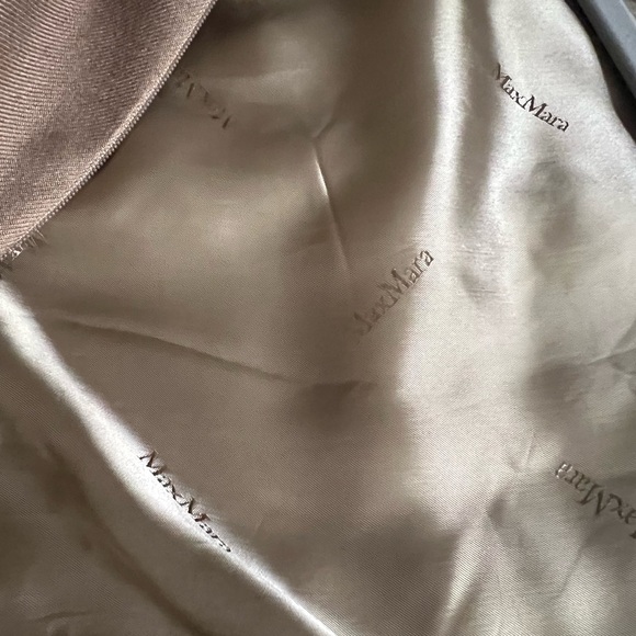 Max Mara Ural Camel Wool Silk Blend MIDI Dress sz 14 NWT - Picture 5 of 10